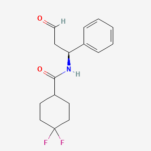 molecular formula C16H19F2NO2 B1588457 4,4-二氟-N-((1S)-3-氧代-1-苯基丙基)环己烷-1-甲酰胺 CAS No. 376348-78-6