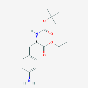 B1588545 (S)-Ethyl 3-(4-aminophenyl)-2-((tert-butoxycarbonyl)amino)propanoate CAS No. 67630-01-7