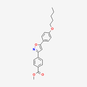 molecular formula C22H23NO4 B1588548 4-(5-(4-(戊氧基)苯基)异恶唑-3-基)苯甲酸甲酯 CAS No. 179162-64-2