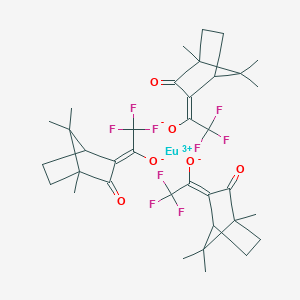 molecular formula C36H42EuF9O6 B1588589 Tris(3-(trifluoroacetyl)bornane-2-onato-O,O')europium CAS No. 34830-11-0