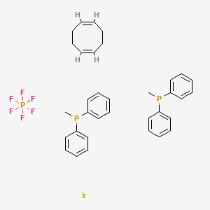 B1588591 (1,5-Cyclooctadiene)bis(methyldiphenylphosphine)iridium(I) hexafluorophosphate CAS No. 38465-86-0