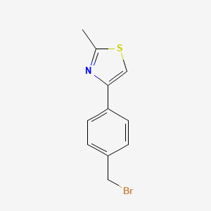 B1588675 4-[4-(Bromomethyl)phenyl]-2-methyl-1,3-thiazole CAS No. 857283-95-5