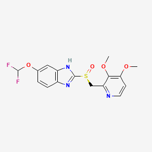 molecular formula C16H15F2N3O4S B1588711 (-)-泮托拉唑 CAS No. 142678-35-1