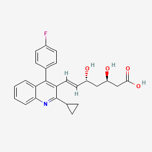 B1588763 (3R,5R,E)-7-(2-Cyclopropyl-4-(4-fluorophenyl)quinolin-3-yl)-3,5-dihydroxyhept-6-enoic acid CAS No. 769908-13-6