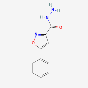molecular formula C10H9N3O2 B1588772 5-Phenylisoxazole-3-carbohydrazide CAS No. 90946-22-8