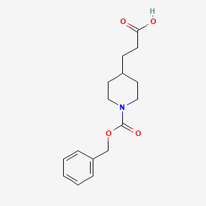 molecular formula C16H21NO4 B1588792 3-(1-((苄氧羰基)哌啶-4-基)丙酸 CAS No. 63845-33-0