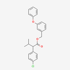 molecular formula C24H23ClO3 B1588838 苯乙酸，4-氯-α-(1-甲基乙基)-，(3-苯氧基苯基)甲基酯 CAS No. 51630-33-2