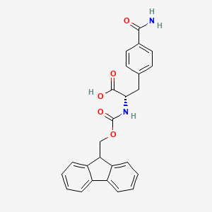 molecular formula C25H22N2O5 B1588846 (S)-2-((((9H-芴-9-基)甲氧羰基)氨基)-3-(4-氨基甲酰基苯基)丙酸 CAS No. 204716-17-6