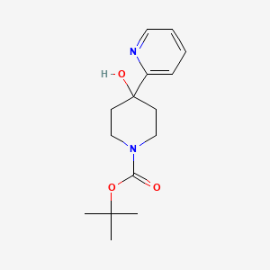 molecular formula C15H22N2O3 B1588922 叔丁基 4-羟基-4-(吡啶-2-基)哌啶-1-羧酸酯 CAS No. 90606-75-0