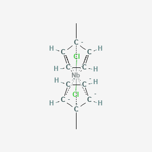 molecular formula C12H14Cl2Nb-6 B1588927 二氯双(η5-2,4-环戊二烯-1-基)铌 CAS No. 61374-51-4