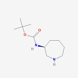 molecular formula C11H22N2O2 B1588956 (S)-叔丁基氮杂环戊烷-3-基氨基甲酸酯 CAS No. 213990-48-8