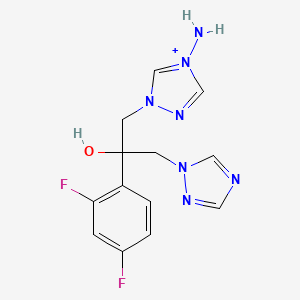 B1588992 4-Amino-1-2-(2,4-difluorophenyl)-2-hydroxy-3(1H-1,2,4-triazol-1-yl)propyl)-4H-1,2,4-triazolium ion CAS No. 749821-19-0