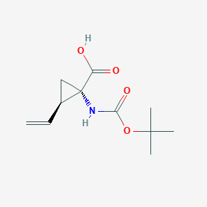 molecular formula C11H17NO4 B1589006 (1S,2R)-1-((叔丁氧羰基)氨基)-2-乙烯基环丙烷羧酸 CAS No. 259214-55-6