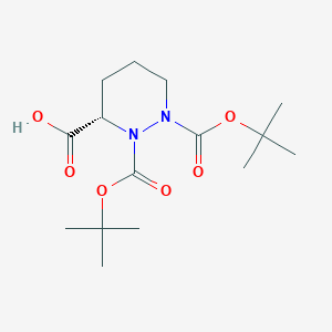 molecular formula C15H26N2O6 B1589063 （S）-四氢-吡啶二嗪-1,2,3-三羧酸 1,2-二叔丁酯 CAS No. 156699-39-7