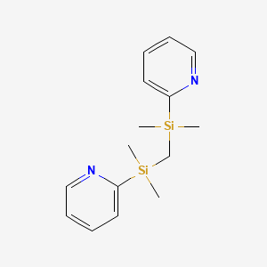 molecular formula C15H22N2Si2 B1589093 Methylenebis[dimethyl(2-pyridyl)silane] CAS No. 243468-48-6