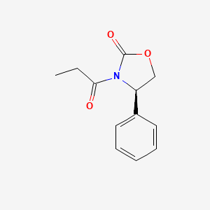 molecular formula C12H13NO3 B1589100 （R）-4-苯基-3-丙酰氧代唑烷-2-酮 CAS No. 160695-26-1