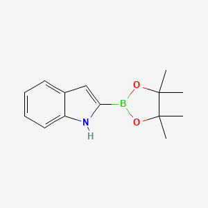 molecular formula C14H18BNO2 B1589108 2-(4,4,5,5-四甲基-1,3,2-二氧杂硼环-2-基)-1H-吲哚 CAS No. 476004-81-6