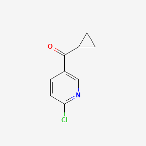 molecular formula C9H8ClNO B1589126 (6-氯吡啶-3-基)(环丙基)甲酮 CAS No. 872088-06-7