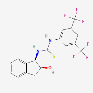 B1589128 1-(3,5-Bis(trifluoromethyl)phenyl)-3-((1R,2S)-2-hydroxy-2,3-dihydro-1H-inden-1-yl)thiourea CAS No. 871828-95-4