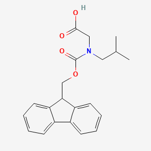 molecular formula C21H23NO4 B1589134 甘氨酸, N-[(9H-芴-9-基甲氧基)羰基]-N-(2-甲基丙基)- CAS No. 141743-14-8