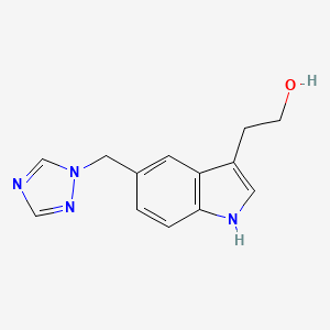 molecular formula C13H14N4O B1589140 Des(dimethylamino)hydroxyrizatriptan CAS No. 160194-39-8
