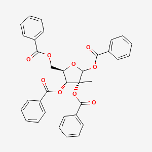 molecular formula C34H28O9 B1589143 1,2,3,5-四-O-苯甲酰-2C-甲基-D-呋喃核糖 CAS No. 30361-19-4