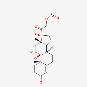 molecular formula C23H28O6 B1589147 9β,11β-环氧-17,21-二羟孕烯-1,4-二烯-3,20-二酮 21-乙酸酯 CAS No. 38680-83-0