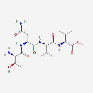 molecular formula C19H35N5O7 B158916 甲基 (2S)-2-[[(2S)-2-[[(2S)-4-氨基-2-[[(2S,3R)-2-氨基-3-羟基丁酰基]氨基]-4-氧代丁酰基]氨基]-3-甲基丁酰基]氨基]-3-甲基丁酸酯 CAS No. 131696-94-1