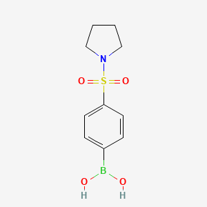 molecular formula C10H14BNO4S B1589182 (4-(吡咯烷-1-磺酰基)苯基)硼酸 CAS No. 486422-57-5