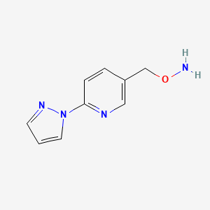 B1589183 O-((6-(1H-Pyrazol-1-yl)pyridin-3-yl)methyl)hydroxylamine CAS No. 628703-61-7