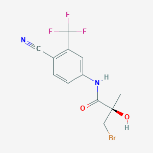 molecular formula C12H10BrF3N2O2 B1589184 (2R)-3-溴-N-[4-氰基-3-(三氟甲基)苯基]-2-羟基-2-甲基丙酰胺 CAS No. 206193-17-1