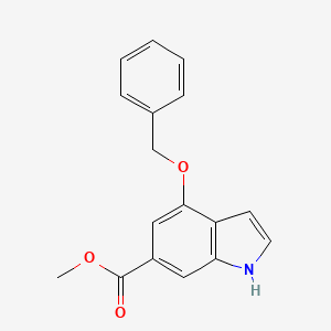 molecular formula C17H15NO3 B1589195 Methyl 4-(benzyloxy)-1H-indole-6-carboxylate CAS No. 61545-36-6