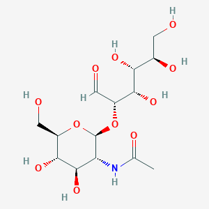 molecular formula C₁₄H₂₅NO₁₁ B015892 N-[(2S,3R,4R,5S,6R)-4,5-二羟基-6-(羟甲基)-2-[(2S,3S,4R,5R)-3,4,5,6-四羟基-1-氧代己烷-2-基]氧代氧杂环-3-基]乙酰胺 CAS No. 34621-73-3