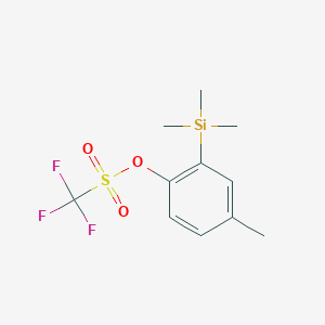 molecular formula C11H15F3O3SSi B1589210 4-Methyl-2-(trimethylsilyl)phenyl Trifluoromethanesulfonate CAS No. 262373-15-9