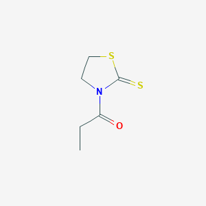molecular formula C6H9NOS2 B1589211 1-(2-Sulfanylidene-1,3-thiazolidin-3-yl)propan-1-one CAS No. 85260-51-1