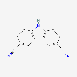 molecular formula C14H7N3 B1589216 9H-carbazole-3,6-dicarbonitrile CAS No. 57103-03-4