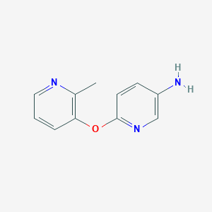 molecular formula C11H11N3O B1589221 6-((2-Methylpyridin-3-yl)oxy)pyridin-3-amine CAS No. 181633-42-1