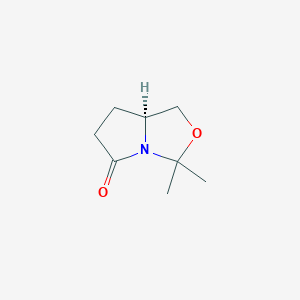 molecular formula C8H13NO2 B1589229 (S)-3,3-二甲基四氢吡咯并[1,2-c]恶唑-5(3H)-酮 CAS No. 99208-71-6