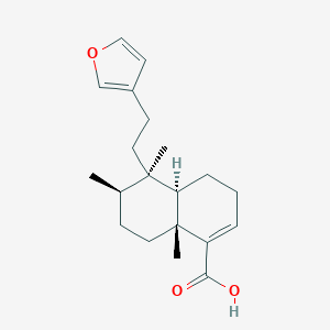 molecular formula C20H28O3 B158925 (4aR,5R,6R,8aR)-5-[2-(呋喃-3-基)乙基]-5,6,8a-三甲基-3,4,4a,6,7,8-六氢萘-1-羧酸 CAS No. 1782-65-6