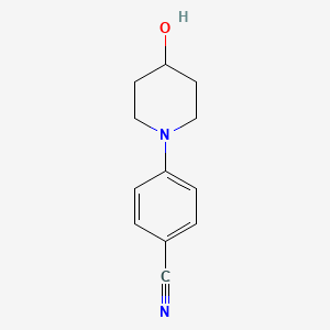 molecular formula C12H14N2O B1589260 4-(4-羟基哌啶-1-基)苯甲腈 CAS No. 79421-43-5