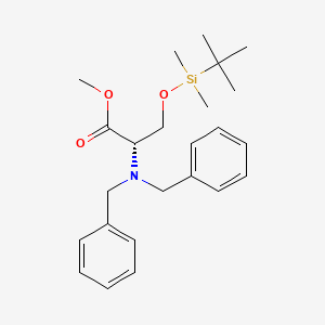molecular formula C24H35NO3Si B1589279 N,N-Dibenzyl-O-(t-butyldimethylsilyl)-L-serine methyl ester CAS No. 352530-50-8