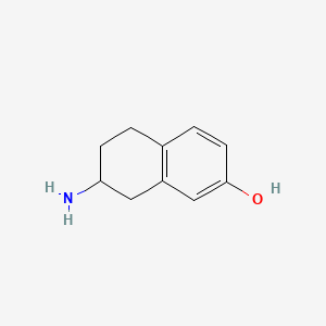 molecular formula C10H13NO B1589293 7-Amino-5,6,7,8-tetrahydronaphthalen-2-ol CAS No. 41363-00-2