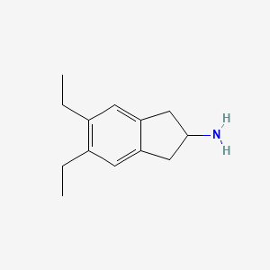 molecular formula C13H19N B1589318 2-氨基-5,6-二乙基茚满 CAS No. 312753-70-1