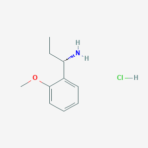 molecular formula C10H16ClNO B1589322 (S)-1-(2-甲氧基苯基)丙烷-1-胺盐酸盐 CAS No. 873893-95-9