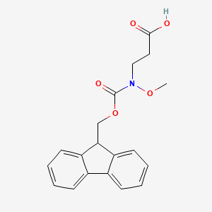 molecular formula C19H19NO5 B1589362 3-((((9H-芴-9-基)甲氧羰基)(甲氧基)氨基)丙酸 CAS No. 247021-90-5
