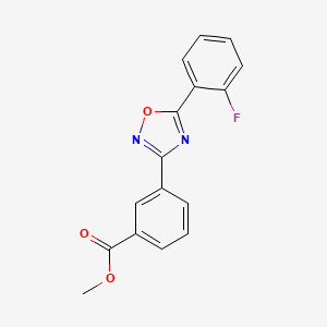 B1589430 Methyl 3-(5-(2-fluorophenyl)-1,2,4-oxadiazol-3-yl)benzoate CAS No. 775304-60-4