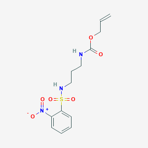 molecular formula C13H17N3O6S B1589492 烯丙基[3-(2-硝基苯磺酰胺)丙基]氨基甲酸酯 CAS No. 312283-45-7