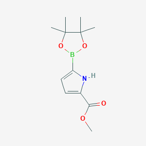 molecular formula C12H18BNO4 B1589511 5-(4,4,5,5-四甲基-1,3,2-二氧杂硼环-2-基)-1H-吡咯-2-羧酸甲酯 CAS No. 676501-89-6