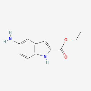 molecular formula C11H12N2O2 B1589542 Ethyl 5-amino-1H-indole-2-carboxylate CAS No. 71086-99-2