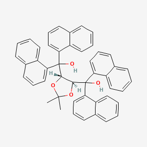 molecular formula C47H38O4 B1589563 ((4S,5S)-2,2-二甲基-1,3-二氧戊环-4,5-二基)双(二(萘-1-基)甲醇) CAS No. 171086-52-5